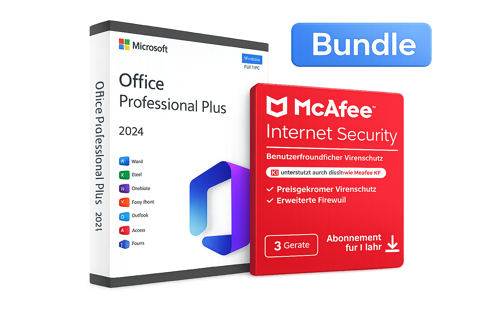 Microsoft Office 2024 Professional Plus et McAfee Internet Security 2026 – Offre groupée