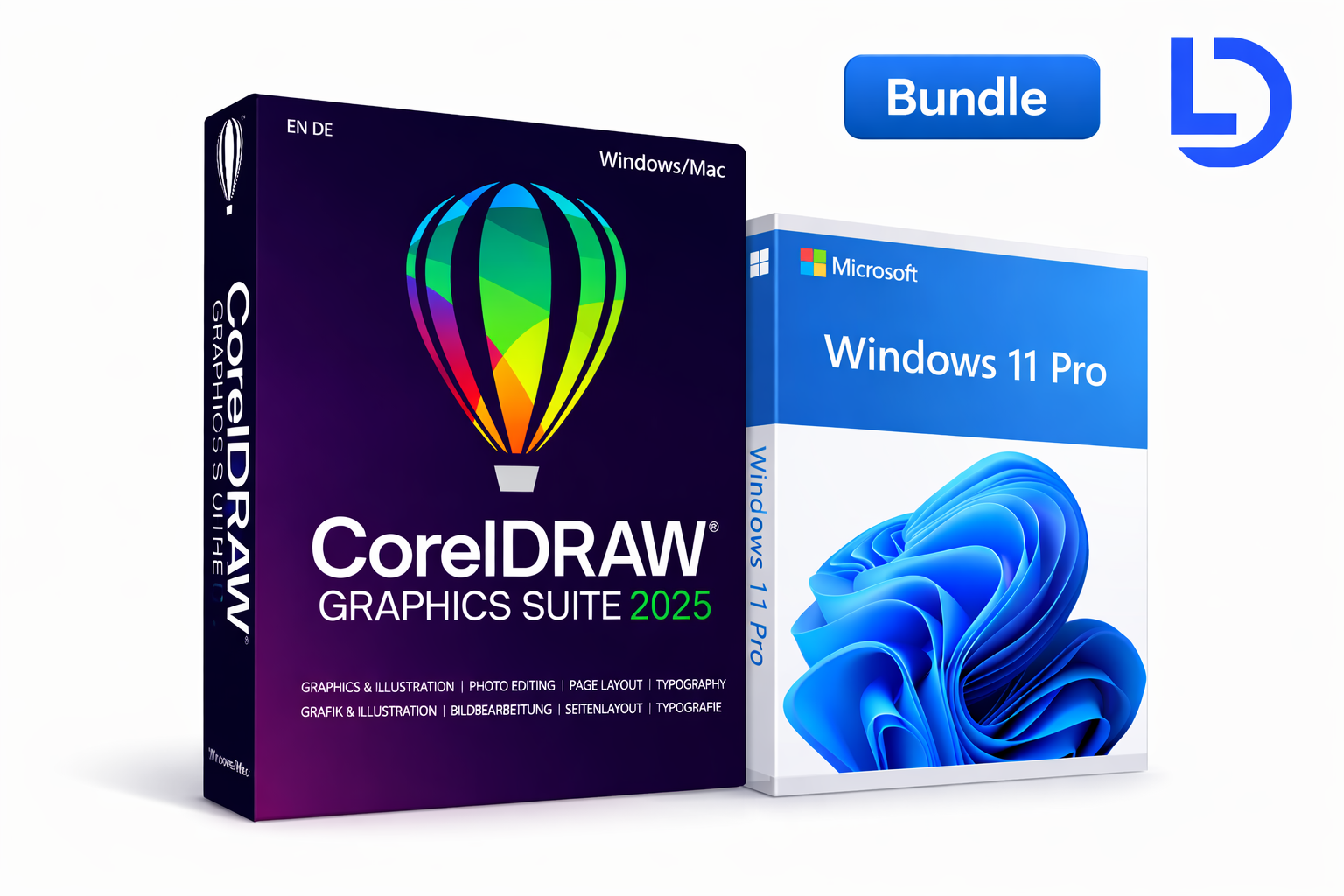 CorelDRAW Graphics Suite 2025 + Windows 11 Pro en pack
