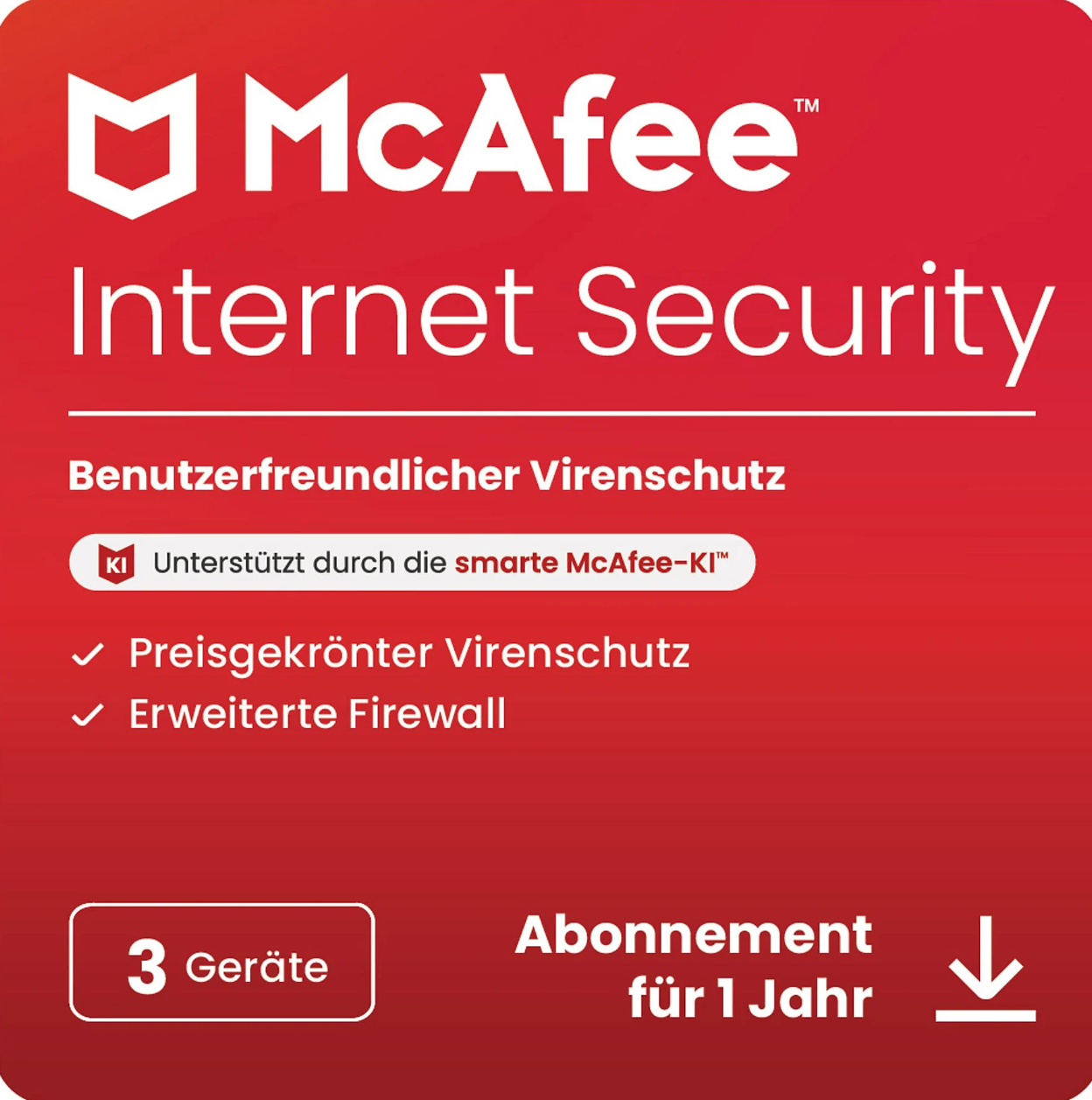 McAfee Internet Security 2026 | 1 appareil – 1 an | Protection Web essentielle et VPN