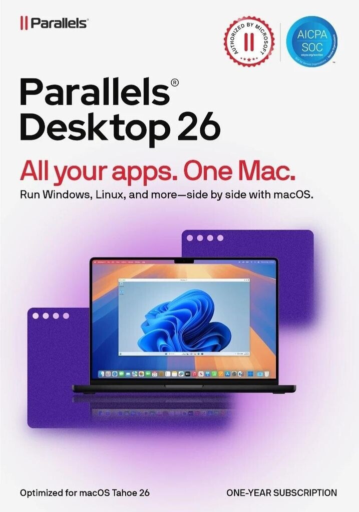Parallels Desktop 26 Standard EDU – macOS – 1 Mac – 1 an – Version scolaire