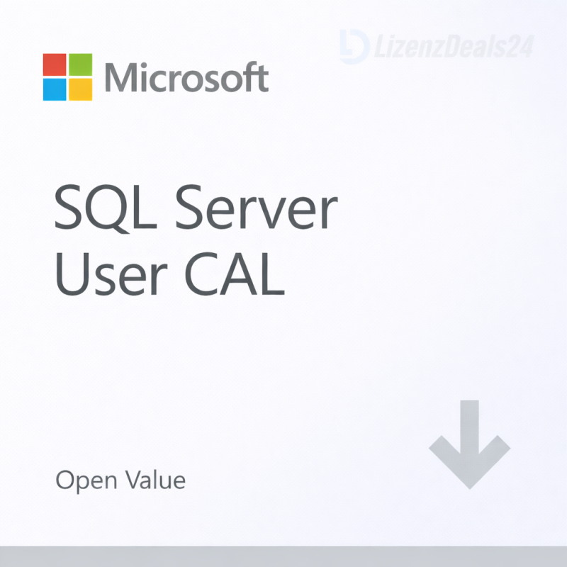Licence d'accès utilisateur (CAL) Microsoft SQL Server – Open Value