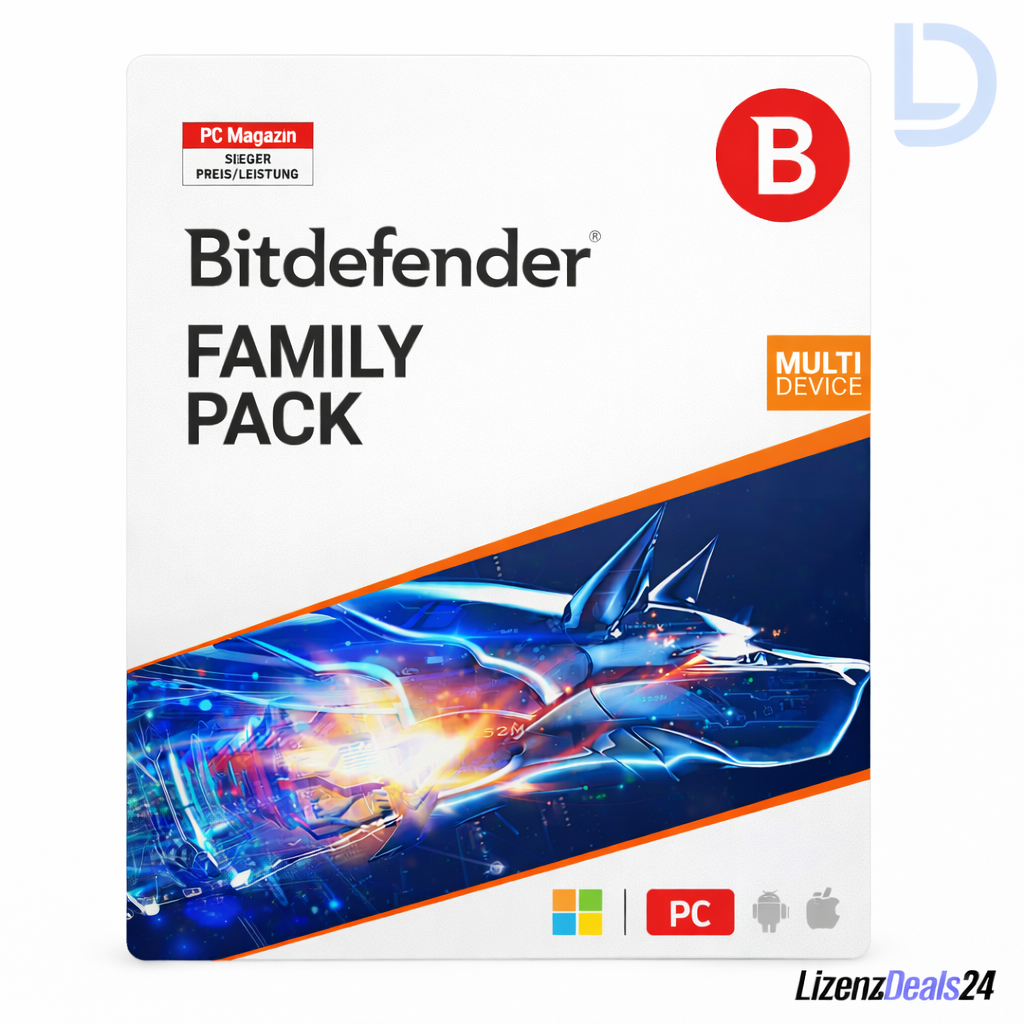 Bitdefender Family Pack 2026 | 15 appareils – 1 an | Protection multi-appareils optimale pour toute la famille