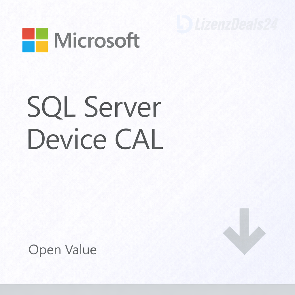 Licence d'accès client (CAL) par appareil pour Microsoft SQL Server – Open Value
