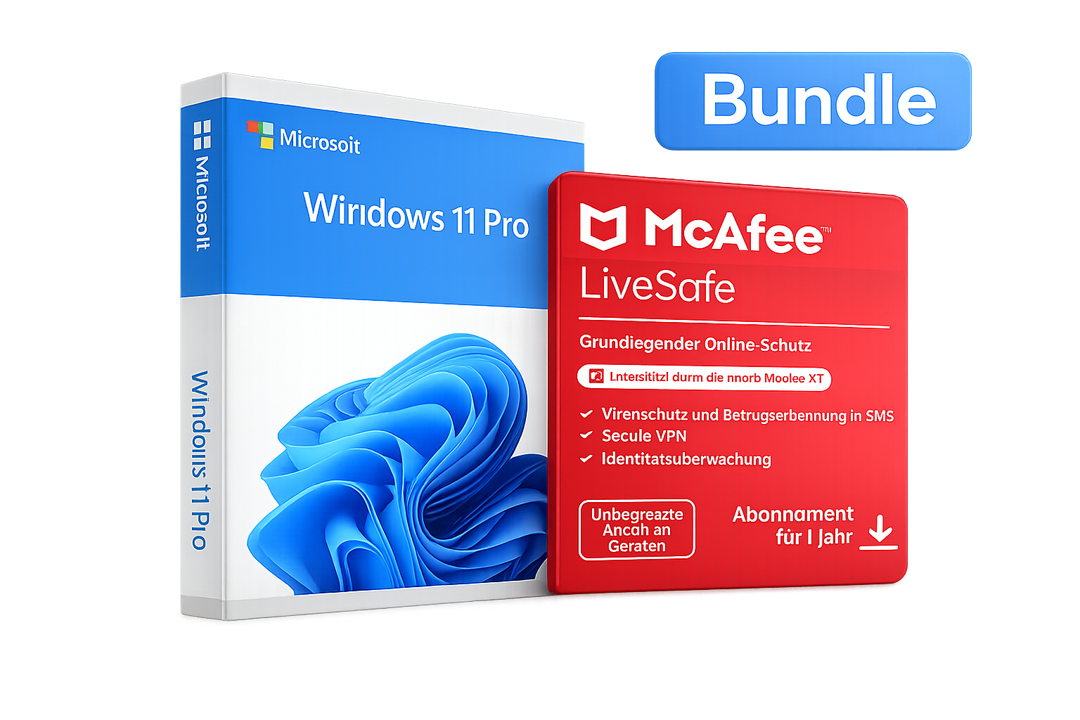 Microsoft Windows 11 Pro et McAfee LiveSafe 2026 – Pack de sécurité système