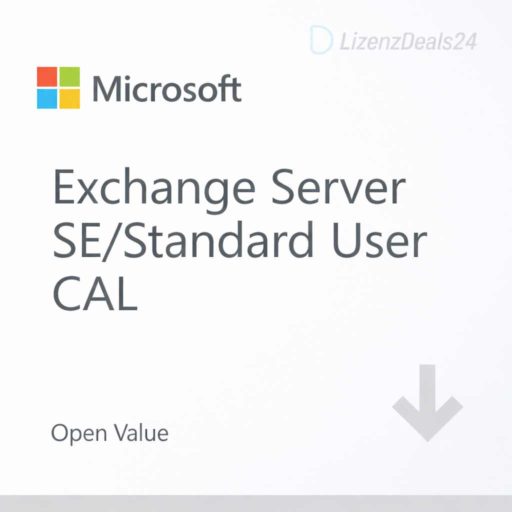 Licence d'accès utilisateur (CAL) Microsoft Exchange Server Standard SE – Open Value