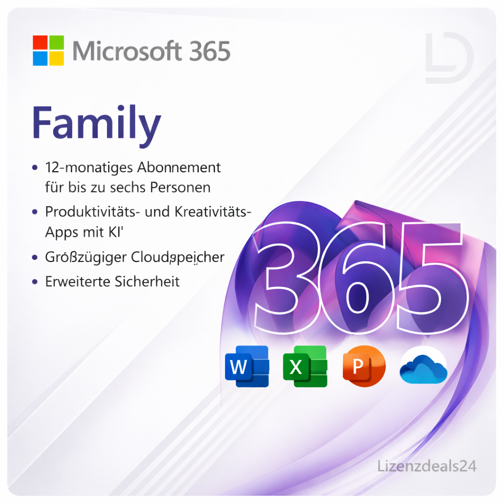 Microsoft 365 Famille | Jusqu'à 6 personnes | Applications premium et espace de stockage dans le cloud | Abonnement de 12 mois | PC, Mac, iOS et Android